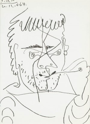Pablo Picasso (1881 Málaga - 1973 Mougins), Fajčiar, 1964