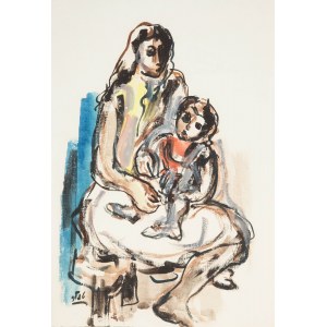 Samuel Tepler (1918 Hrubieszow - 1998 Tel Aviv), Two-sided work: Motherhood/Women at work