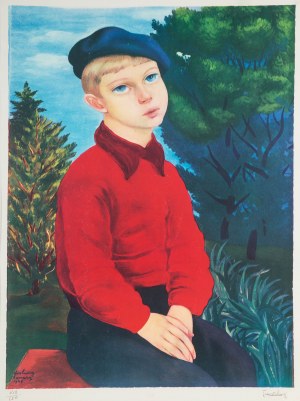Moses Kisling (1891 Cracovie - 1953 Sanary-sur-Mer), garçon à béret