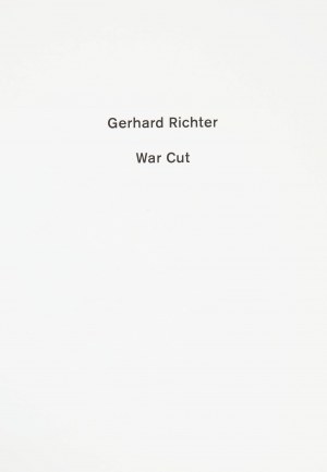 Gerhard Richter (né en 1932), livre d'art War Cut de Gerhard Richter, 2004