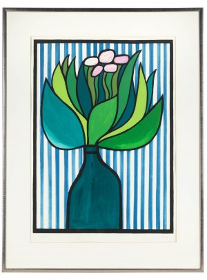 Jan Lenica (1928 Poznań - 2001 Berlin), Fleurs dans un vase