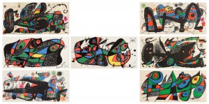 Joan MIRÓ (1893-1983), Mappe mit 7 Lithografien: Miró Escultor