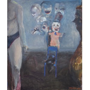 Grzegorz MORYCIŃSKI (1936-2015), Intérieur avec personnages, 1966