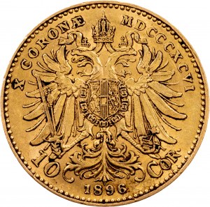 Francesco Giuseppe I, 10 corone 1896, Vienna