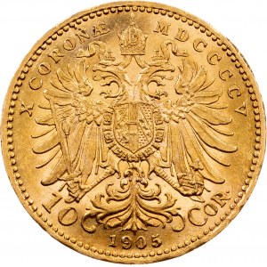 Francesco Giuseppe I., 10 corone 1905, Vienna