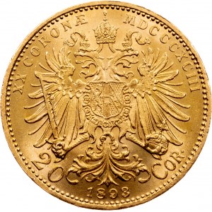 Franz Joseph I., 20 Kronen 1893, Vienna