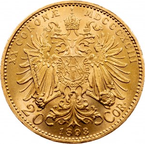 Franciszek Józef I, 20 koron 1893, Wiedeń