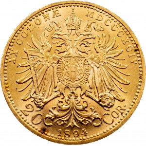 Franz Joseph I., 20 Kronen 1894, Vienna