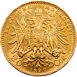 František Josef I., 20 korun 1896, Vídeň