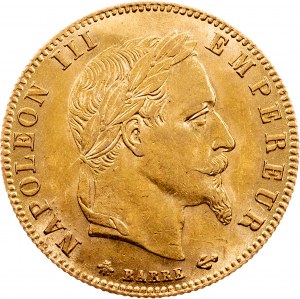 Napoleone III, 5 franchi 1864, A