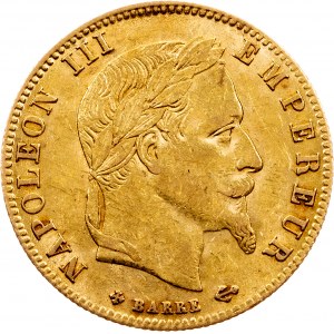 Napoleone III, 5 franchi 1867, BB