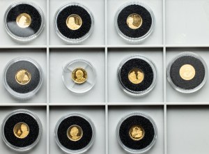 Množství zlatých mincí