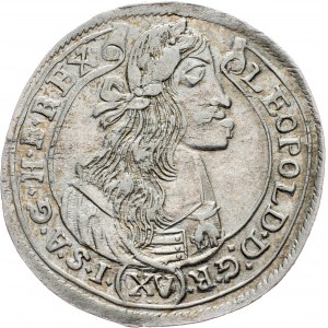 Leopold I., 15 Kreuzer 1677, KB, Kremnitz