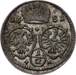 Leopold I., 1/2 Kreuzer 1681, Oppeln