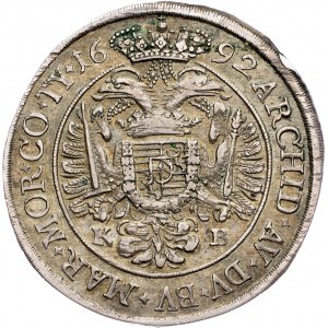 Léopold Ier, 1/2 Thaler 1692, KB, Kremnitz