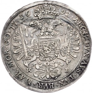Leopoldo I., 1 tallero 1692, KB, Kremnitz