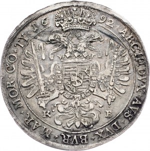 Leopold I., 1 Thaler 1692, KB, Kremnitz
