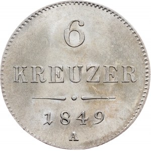 Franz Joseph I., 6 Kreuzer 1849, A