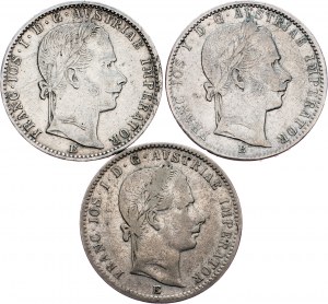 François-Joseph Ier, 3 pièces de 1/4 Gulden 1859