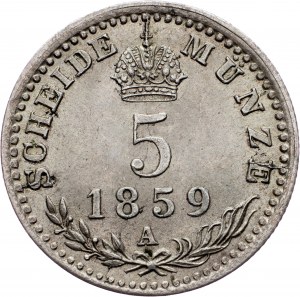 Franz Joseph I., 5 Kreuzer 1859, A, Vienne