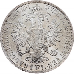 František Jozef I., 1 Gulden 1860, A