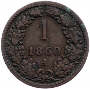 Franz Joseph I., 1 Kreuzer 1860, Vienne