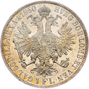Franz Joseph I., 1 Gulden 1860, A, Viedeň