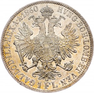 Franz Joseph I., 1 Gulden 1860, A, Vídeň
