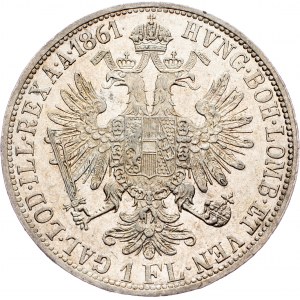 Francesco Giuseppe I., 1 Gulden 1861, A, Vienna