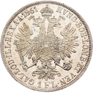 Franz Joseph I., 1 Gulden 1861, A, Wien