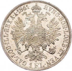 Franz Joseph I., 1 Gulden 1861, A, Viedeň