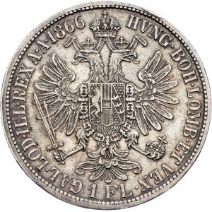 Franz Joseph I., 1 Gulden 1866, A, Vídeň