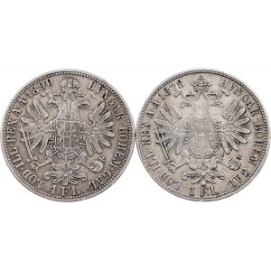 Franz Joseph I., 1 Gulden 1878, 1890, Vídeň