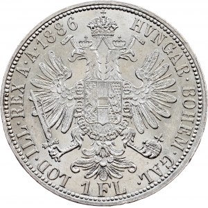 Franz Joseph I., 1 Gulden 1886, Viedeň