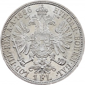 Franz Joseph I., 1 Gulden 1886, Viedeň