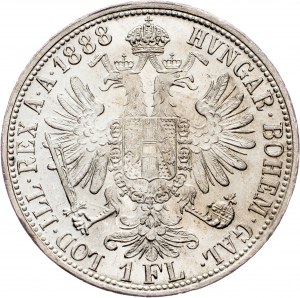 Franz Joseph I., 1 Gulden 1888, Viedeň