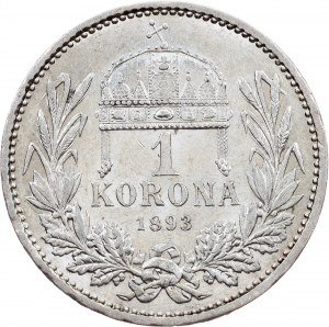 Franz Joseph I., 1 Korona 1893, KB