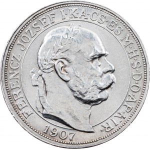 Franz Joseph I., 5 Korona 1907, KB