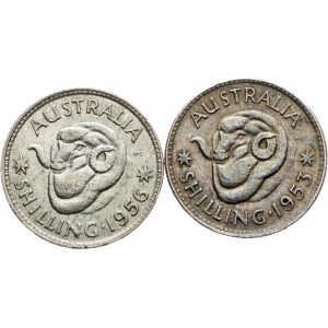 Australie, 1 shilling 1953, 1956