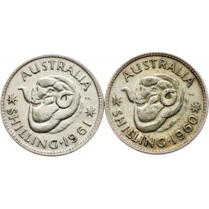 Australia, 1 szyling 1960, 1961