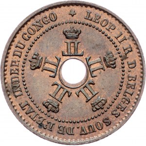 Congo Belga, 1 centesimo 1887