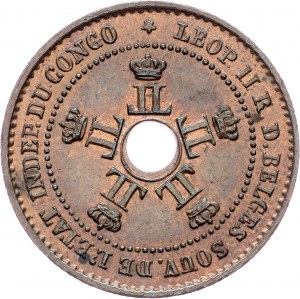 Congo Belga, 1 centesimo 1887