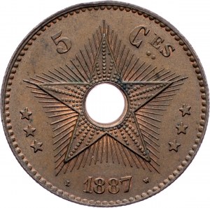 Belgian Congo, 5 Centimes 1887
