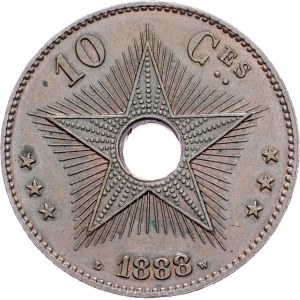 Kongo Belgijskie, 10 centymów 1888 r.