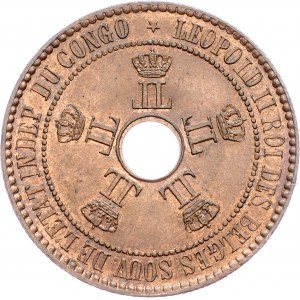 Congo belga, 5 centesimi 1888