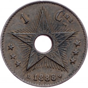 Congo belga, 1 centesimo 1888