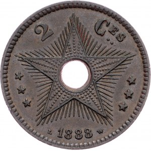 Belgian Congo, 2 Centimes 1888