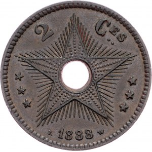 Kongo Belgijskie, 2 centy 1888 r.