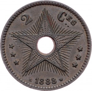 Belgické Kongo, 2 centimy 1888