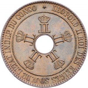 Kongo Belgijskie, 10 centymów 1889 r.